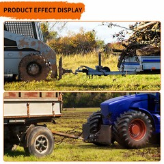 3/8″ Thick Skid Steer Mount Plate W/2″ Detachable Trailer Hitch Receiver Attach