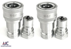 3/8 Hydraulic Quick Connect Coupler | ISO B 7241 | NPT | 2 Sets(Male & Female)