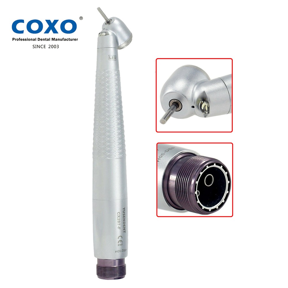 COXO Dental 45 Degree LED High Speed Handpiece Self-Power Oral Surgery Turbine