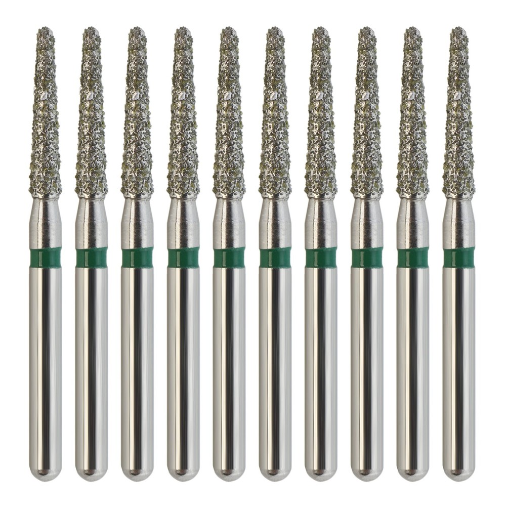 Dental Diamond Bur FG 856/016C Round End Taper Coarse Grit Green High Speed Bur