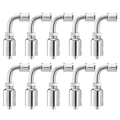 NEW 10 PCS 13943 4-4 PK STYLE HYDRAULIC HOSE FITTINGS 1/4″ FJIC 90 Degree