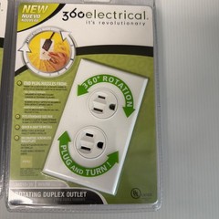 360 Electrical Rotating Duplex Outlet Receptacle White 36010-W Lot Of 2