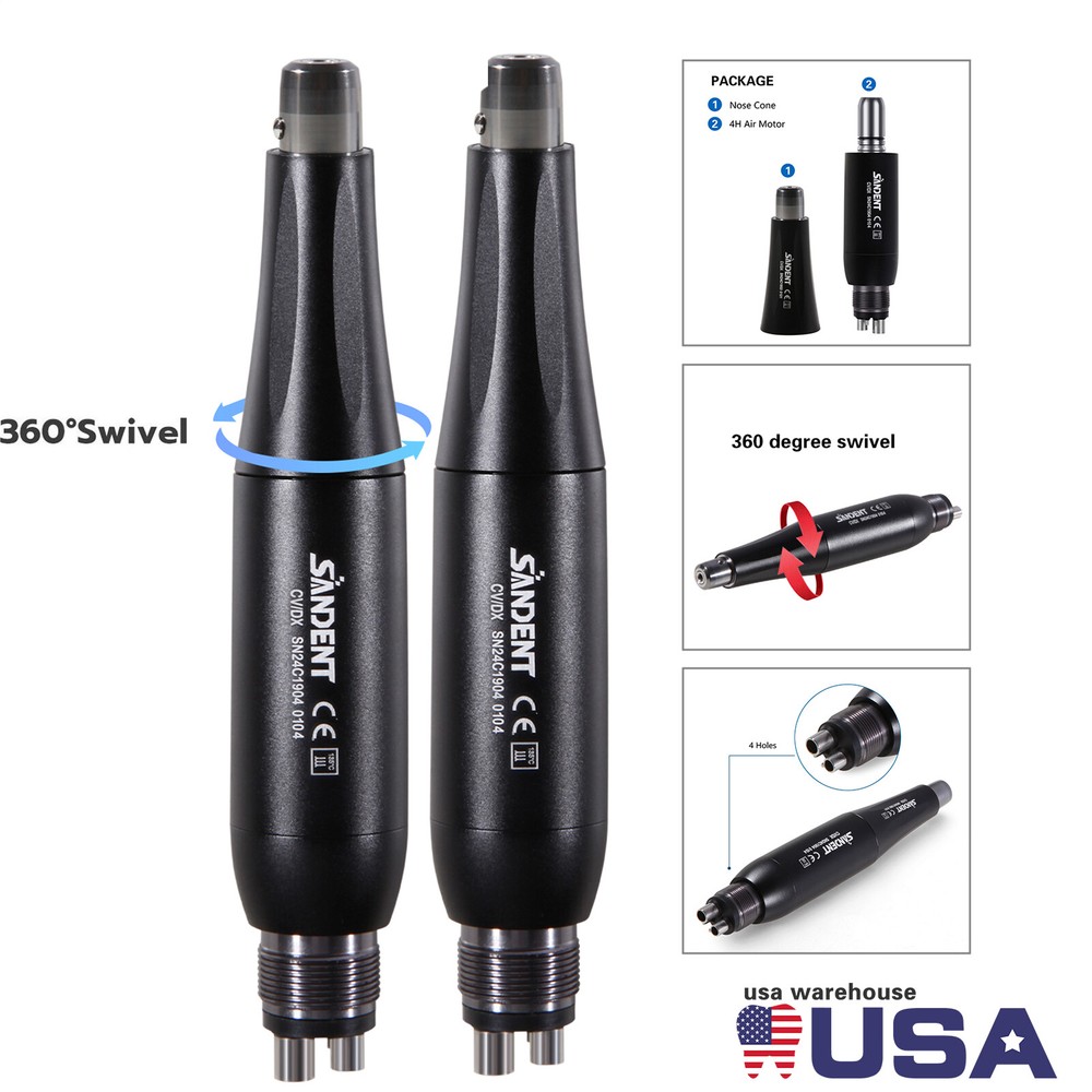 1X Premium Plus Dental Hygiene Prophy Handpiece Air Motor 4 Holes 4:1 Nose Cone