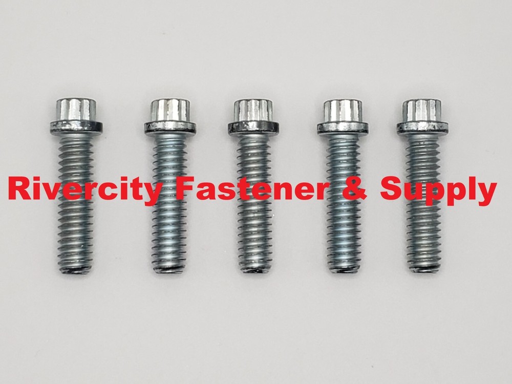 1/4-20×1 Alloy Steel 12 Point Flange Screws 1/4x20x1 Extra Strong Bolts 1/4×1 ZN