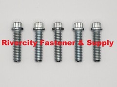 1/4-20×1 Alloy Steel 12 Point Flange Screws 1/4x20x1 Extra Strong Bolts 1/4×1 ZN