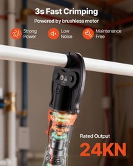 VEVOR 18V Cordless Mini Press Tool Kit for 1/2″ 3/4″ 1″ PEX Pipe Copper Rings