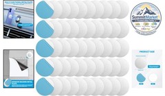 Adhesive Metal Plates 50 Pack for Magnets, Round Thin Steel Sheets