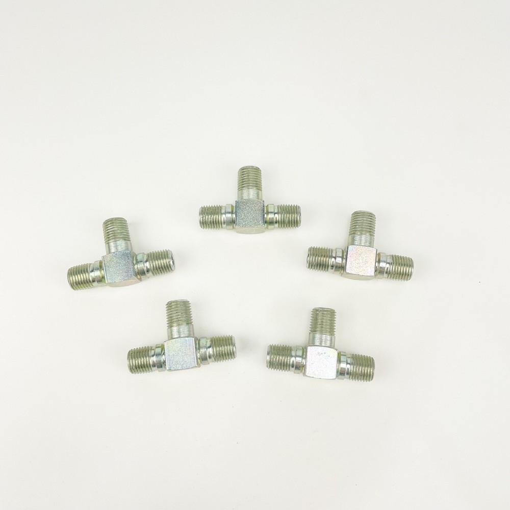 Airway 5600-4-4-4 Tee fitting 1/4″MNPT x 1/4″MNPT x 1/4″MNPT Lot of 5