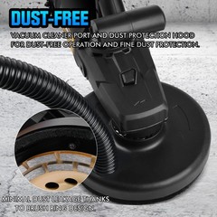 7” Concrete Floor Grinder Set Long Handle 3800W Floor Polisher 6 Gears 6000RPM