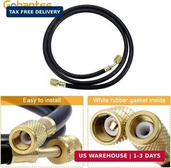 59″ R410A AC Charging Hoses 800 PSI 1/4″ SAE for R22 R134A R12 HVAC Systems 3pcs