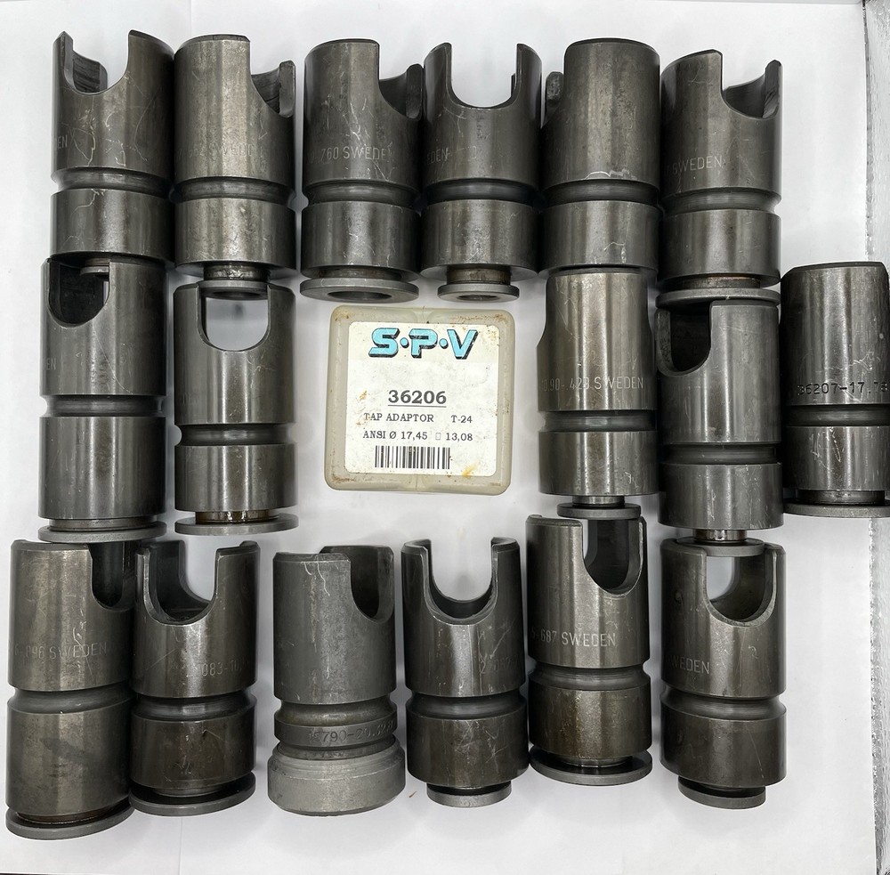 Lot of 19, SPV T24 Set Tap Adaptors Sweden Quick Change w/ Boxes