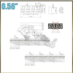 Seven 7 Segment LED Display 0.56″ 0.36 Inch Red 1 2 3 4 Digits Anode Cathode