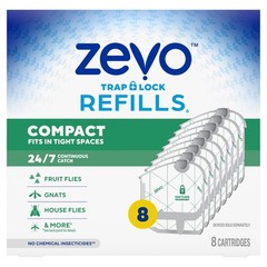 Zevo Compact Flying Insect Trap Official Refill Cartridges – Fits White
