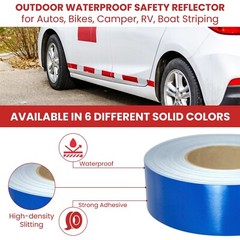 Silver/White Engineer Grade Retro Reflective Pinstripe Tape: 1/2 in. x 30 ft.