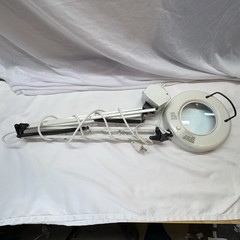 LTS E78751 Articulating Illuminated Magnifier, 120V 22W Lamp Desk Mount Light