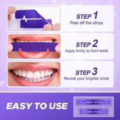 Purple Teeth Whitening Strips 28 Count – 14 Days 1 (Pack of 28),
