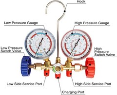 R410A 3-Way AC Manifold Gauge Set for R410A R22 R134A R404A w/ Hoses
