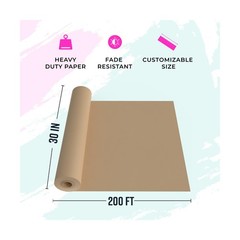 Bryco Goods 30″ x 200′ (2400″) Brown Kraft Paper Roll – USA Made – … Fast Ship
