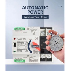 GEYA ATS PC Dual Power Automatic Power 3Pole 100A 220V Transfer Switch Grid NEW