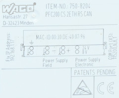 Wago 750-8204 PFC200 CS 2E TH RS CAN