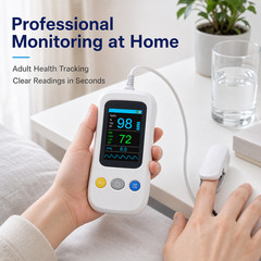 Handheld Rechargeable Fingertip Pulse Oximeter SpO2 Pulse Rate Oxygen Monitor