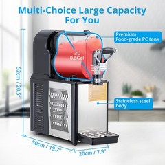 3L Commercial Slushy Machine, Frozen Drink Maker Margarita Smoothie Slushie