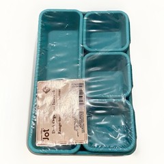 NEW by JOT, DESK ORGANIZER INTERLOCK 5 PIECES PLASTIC TEAL GREEN