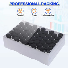 100pcs 10ml Clear Glass Vials, Sample Vials with Screw Caps Small Liquid Bottles