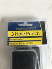 HQADVANCE | 3-Hole Paper Punch | No 28006 | New | 10.5 in