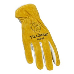 Tillman 1464 Top Grain Cowhide Split Palm Leather Drivers Protective Work Gloves