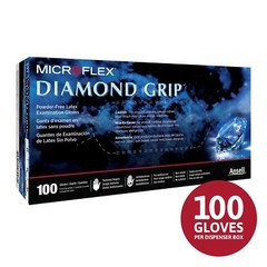 Microflex Diamond Grip MF-300 Latex Gloves Size X-Large – Box of 100 XL Gloves