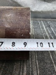 Cylindrical Metal Hollow Sleeve 9-1/4-Inch OAL x 7-1/2-Inch Outer Diameter