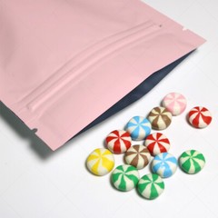 Multi-Color & Size Matte Finish Foil Mylar Double-Sided Zip Lock Pouch Bag M