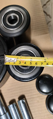 Pallet Jack/Truck Poly Wheels Full Set with Axles, Bearings, Entry Rollers, Caps