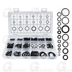 225pc Universal Rubber O-Ring Assortment Kit Gasket Plumbing Automotive Seal Set