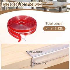 13.1ft (4M) x 0.8″ (20MM) Clear Furniture Corner Guard with 4 Corners Guards