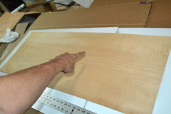 Maple Raw Wood Veneer Sheet 16.5 x 42 inches 1/42nd TONED 45941-37