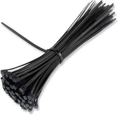 100 Cable Zip Ties Cable Ties Heavy Duty Nylon Cord Black 50lb test UV Resistant