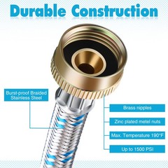 Dreyoo Hose Y Connector, 1 Ft Washing Machine Y 1FT, as the picture shown