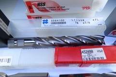 LOT ( 7 PCS ) NEW MISC HANITA YG OSG HTC INTERSTATE LARGE MACHINIST HSS ENDMILLS