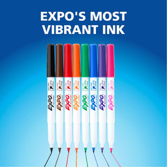 EXPO Dry Erase Markers, Low Odor Ink, Assorted Colors, Ultra Fine Tip, 8 Count –