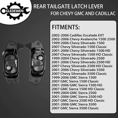 Left & Right Tailgate Latch Lever Rear Gate Lock 1999-07 Chevy Silverado Sierra