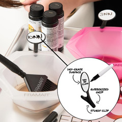 Formula Friend Clips 8 Pack – Easy Wipe Dry Erase Labels That Clip to Hair Dye B