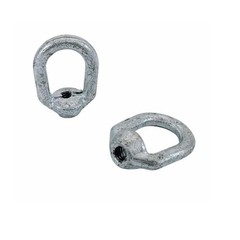 2Pc Galvanized EYE NUT 1/4″ Bail 1/4″ Tap Thread Drop Forged Carbon Steel 520 Lb