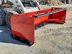 6′ Skid Steer Snow Pusher Box 30″ Backdrag Rubber HD Bobcat Case Kubota Orange