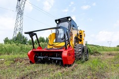 46in Skid Steer Attachment Heavy Duty Forestry Mulcher Brush Mower Fits Bobcat