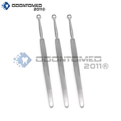 3 Fox Dermal Curette 5mm Surgical Dermatology Instruments
