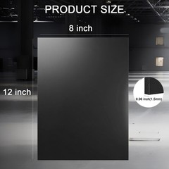 ABS Plastic Sheet 1/16 Inch Thick – 4PACK 12″ x 8″ Black Rigid ABS Board Impa…