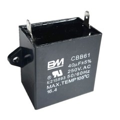CBB61 250V 1.5/4/5/6/8/10/12/15/20/30/40/25 UF Fan Motor RUN Capacitor 2 PINS