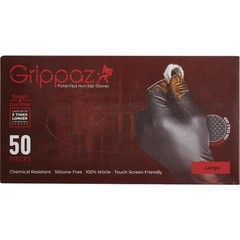Grippaz 6 Mil Thick Black 100% Nitrile Disposable Gloves, Patented … Fast Ship